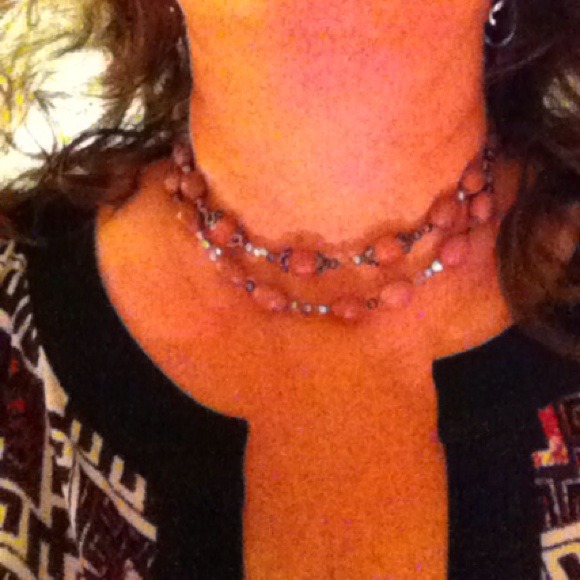 Stone , Swarovski , sterling s. necklace - Picture 1 of 3