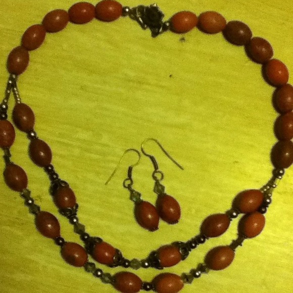 Stone , Swarovski , sterling s. necklace - Picture 2 of 3