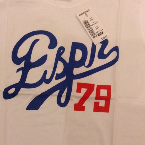 Men's AEROPOSTALE white t-shirt. Size M - Picture 2 of 3