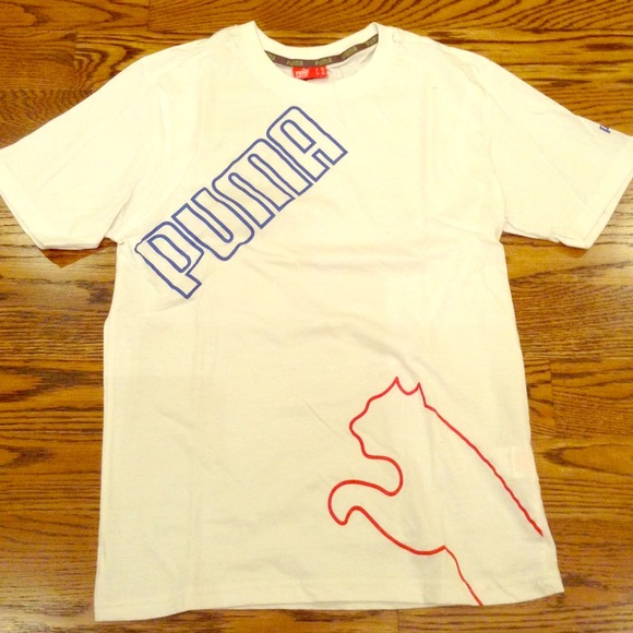 Men's white PUMA t-shirt. Size L - Picture 1 of 4