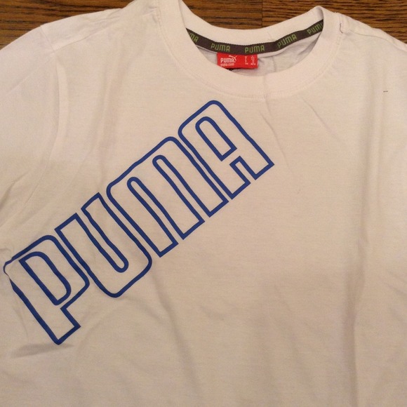 Men's white PUMA t-shirt. Size L - Picture 2 of 4