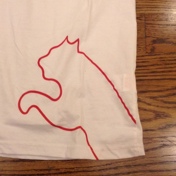 Men's white PUMA t-shirt. Size L - Picture 3 of 4