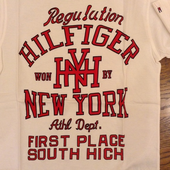 men's HILFIGER DENIM white t-shirt. Size M - Picture 2 of 3