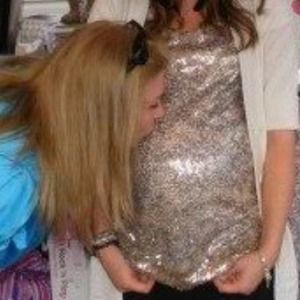 Maternity Gold Sequin Tank