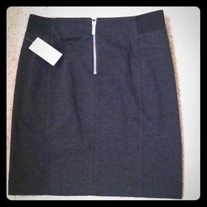Michael Kors stretchy charcoal colored mini skirt