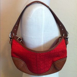 Coach signature monogram hobo