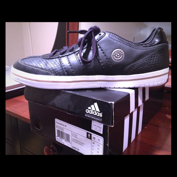 Black leather Adidas men's