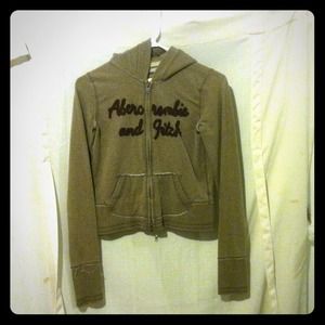 Brown Abercrombie and Fitch hoodie