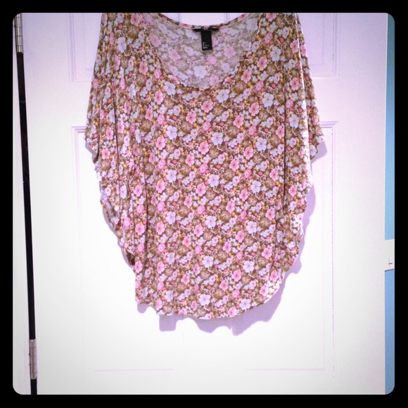 Floral Top with Wings