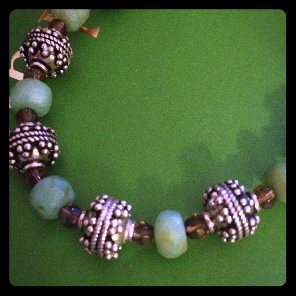 Reserve for Kat  blue green opal&sterling bracelet
