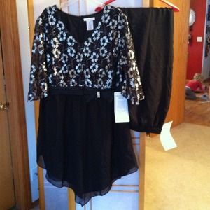 ❤reduced❤ Black silk pantsuit