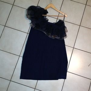 Asos one shoulder ruffle dress