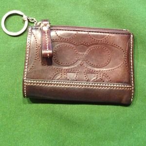 Coach Mini Wallet w/ keychain attachment