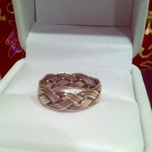 Sterling silver braided style ring