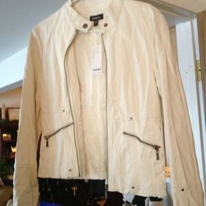 NWT...motorcycle inspired zipper jacket