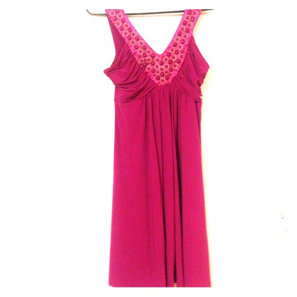 Plum flowy dress