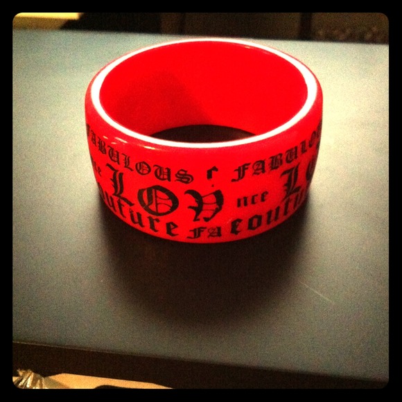 Couture Red Bangle Bracelet