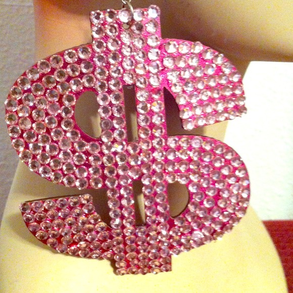 Dollar sign earrings