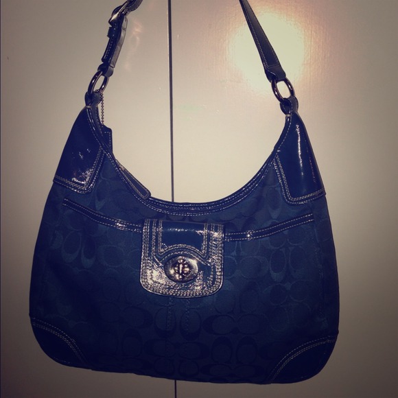 Blue coach purse