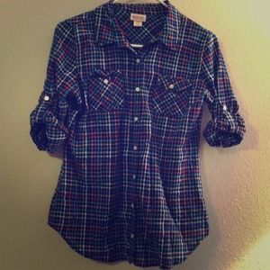 3/4 length flannel shirt