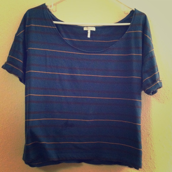 Navy base with orange and brown stripes