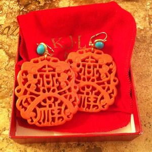 Kenneth Jay Lane Enamel and Turquoise Earrings