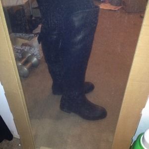 Black knee high boots