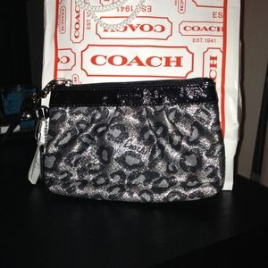 Coach Leopard Wristlet
