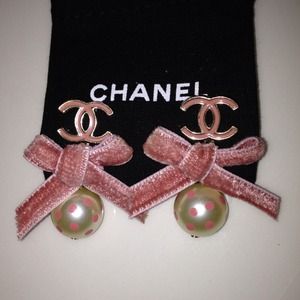 AUTHENTIC PINK CHANEL EARRINGS