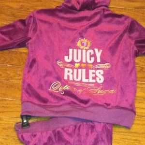 Juicy Couture Valore sweat suit. Rasberry colored