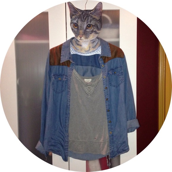 Abercrombie & Fitch grey beaded tank
