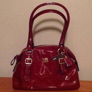 Red Patent Leather Coach