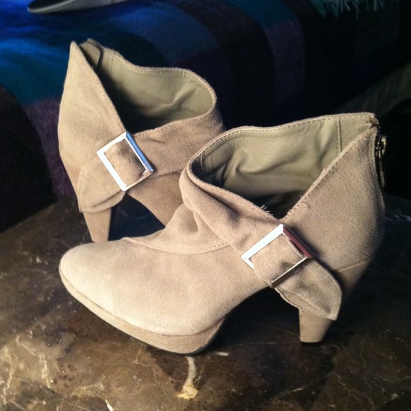 Grey Suede Boots