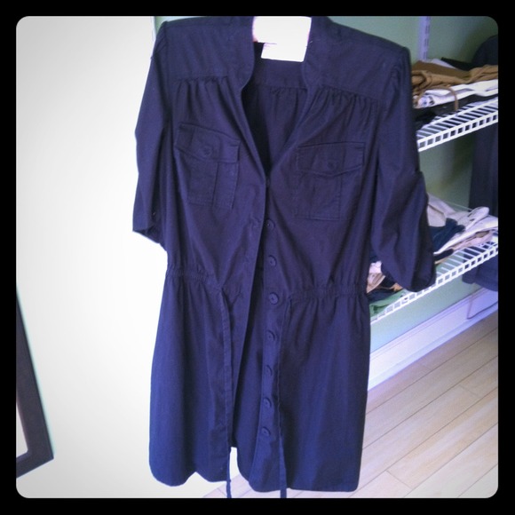 Black shirt dress from Ann Taylor Loft