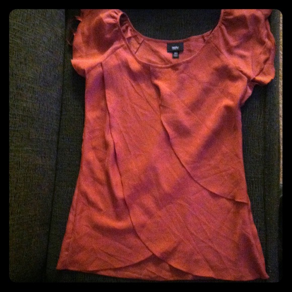 Brick red XS Mossimo short sleeve flowy top