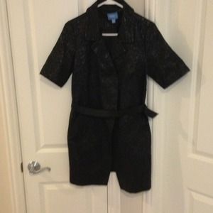 Vera Wang Black Glittery Coat