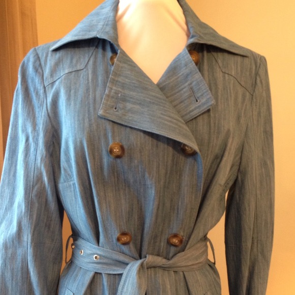 Light blue trench coat