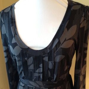 **SOLD***Black Gray baby doll top