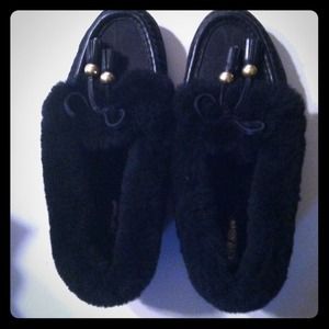 Authentic black coach moccasins and laptop case!