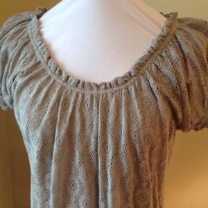 💋💋SOLD💋💋Taupe knit peasant top