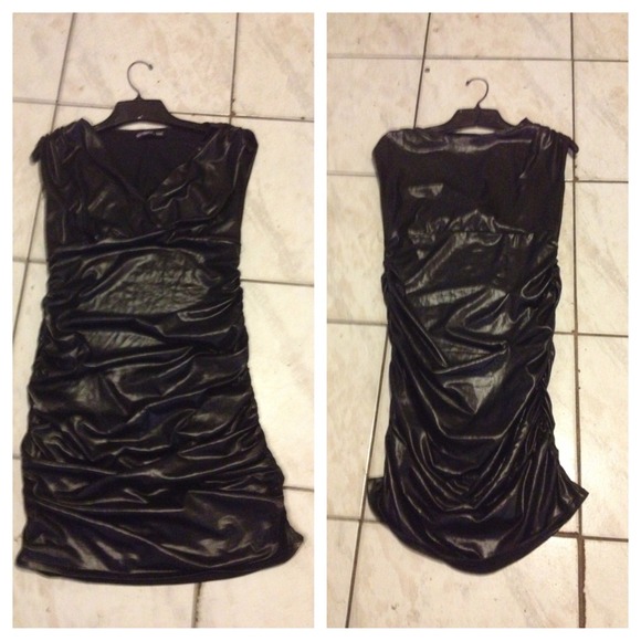 🎀Black Crushed Leather Dress🎀