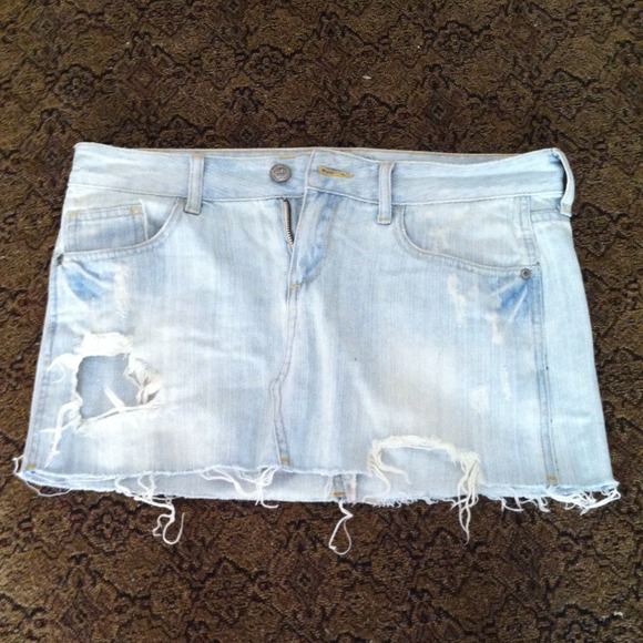 Light denim skirt