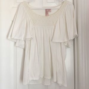 H&M white lace blouse