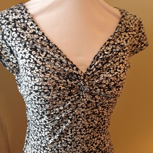 ***SOLD *** Black White floral top