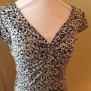 ***SOLD *** Black White floral top