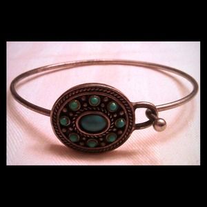 Classic turquoise and silver bracelet