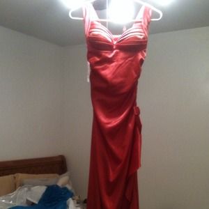 Orange Prom dress