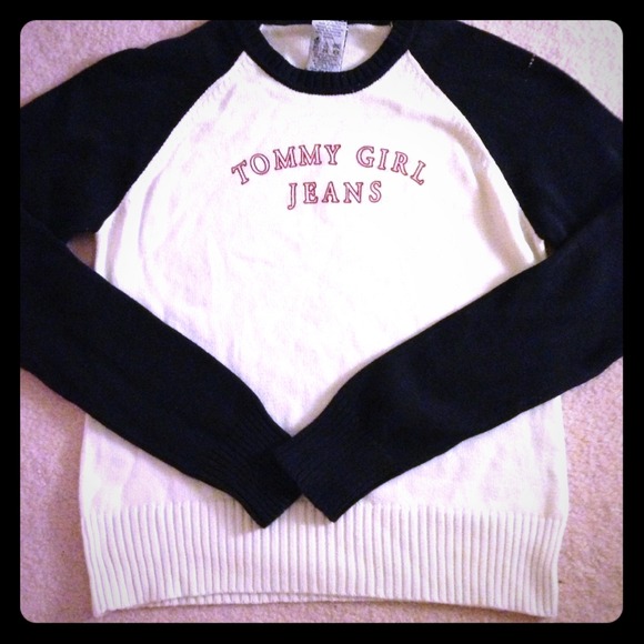 Tommy Girl Sweater - White/Navy