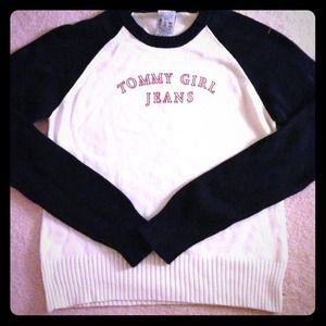 Tommy Girl Sweater - White/Navy
