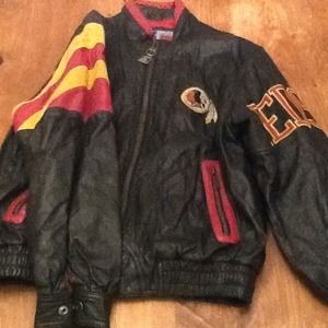 🌟REDUCED Men's large NFL Redskins leather jacket